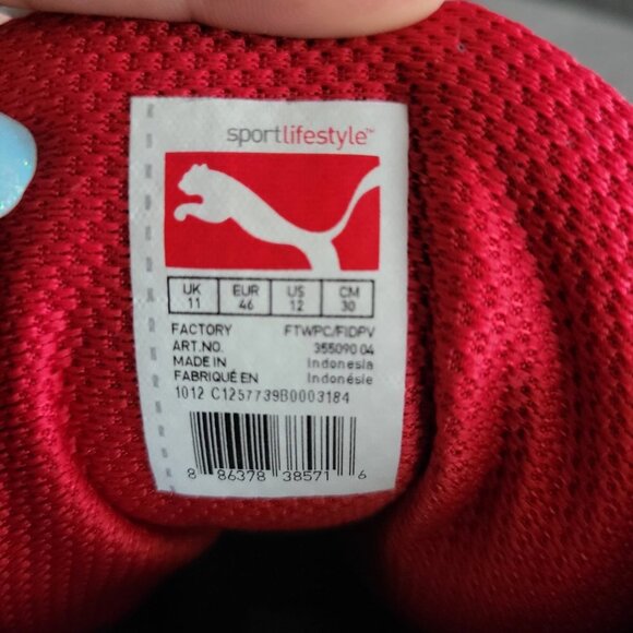 Puma El High Solo High Fashion Hightops Mens Size 12 Red Gray - Picture 2 of 7